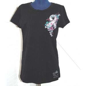 Vintage‎ Katydid t-shirt Women's Large Y2K Breast Cancer awareness black shirt